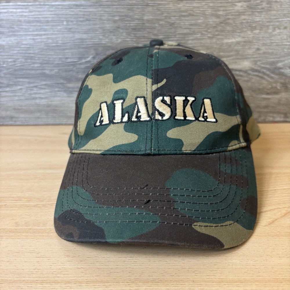 Alaska Hat Cap Snap Back Brown Green Camo Camouflage Outdoors